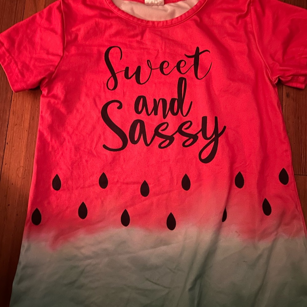 Sweet and Sassy Kids Shirt - Pink and Green